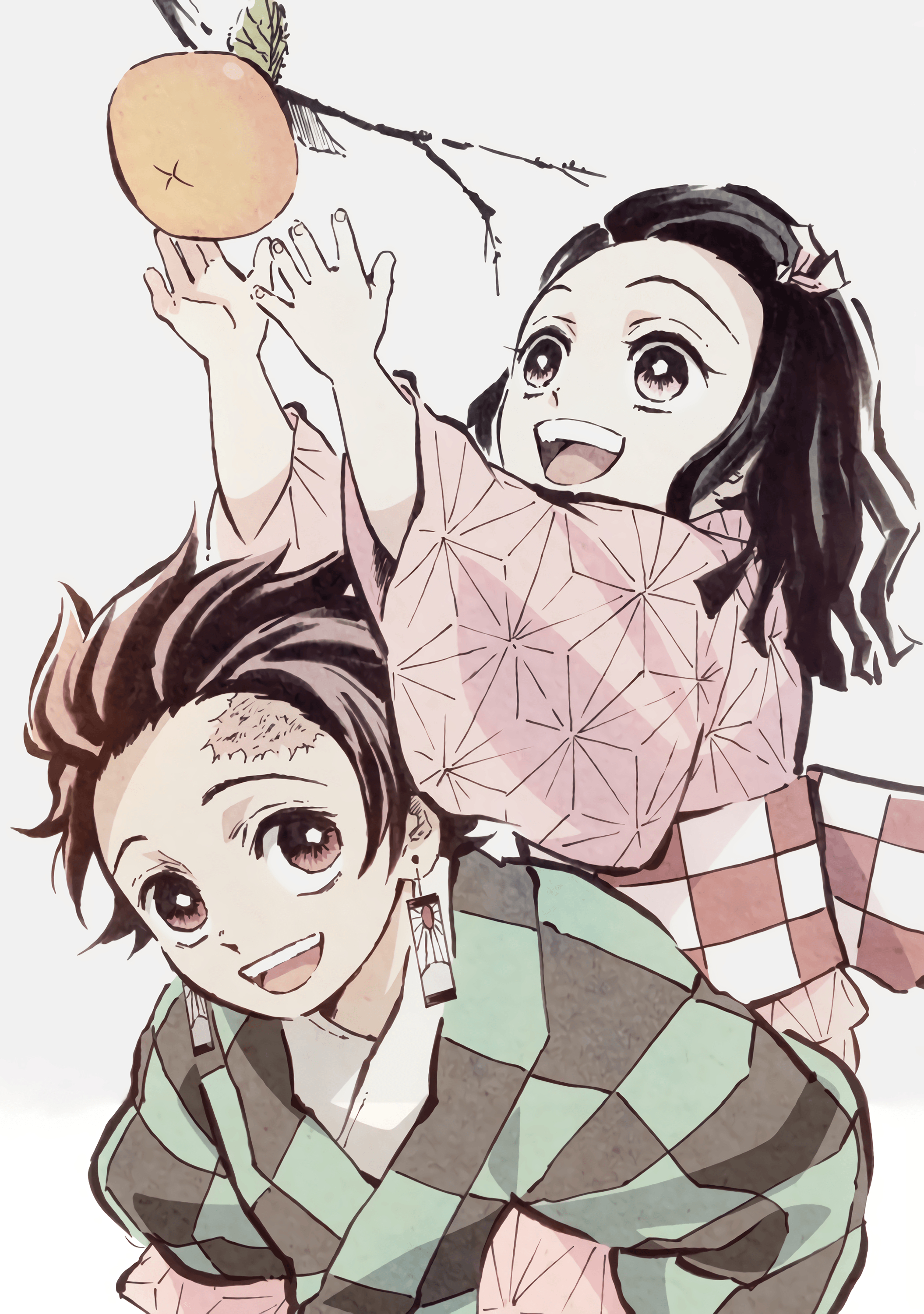 2110x3000 Tanjiro and Nezuko (Kimetsu no Yaiba) stitch wallpaper, Phone