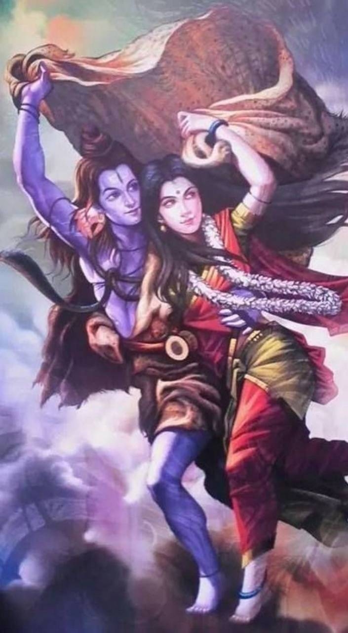 710x1280 Shiva Parvathi wallpaper, Phone