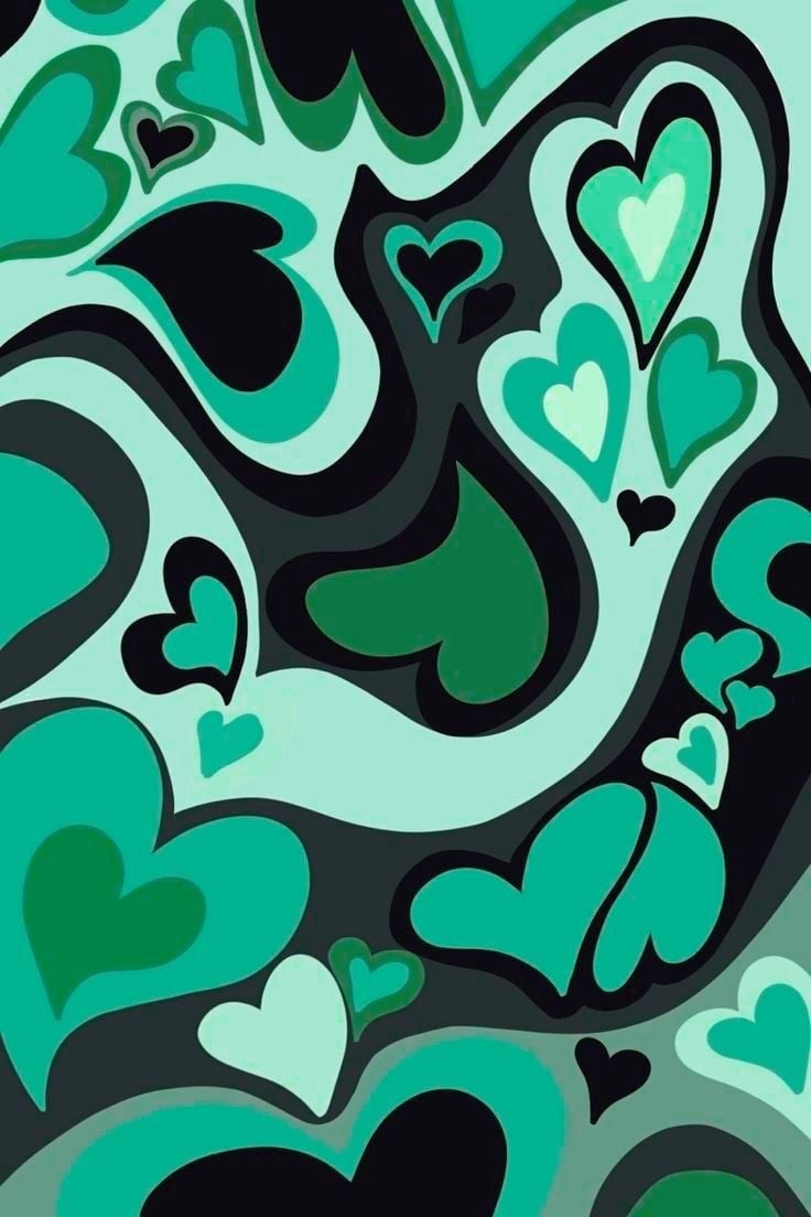 740x1110 Wallpaper hearts green aesthetics. Edgy wallpaper, Phone wallpaper patterns, Pretty wallpaper iphone, Phone