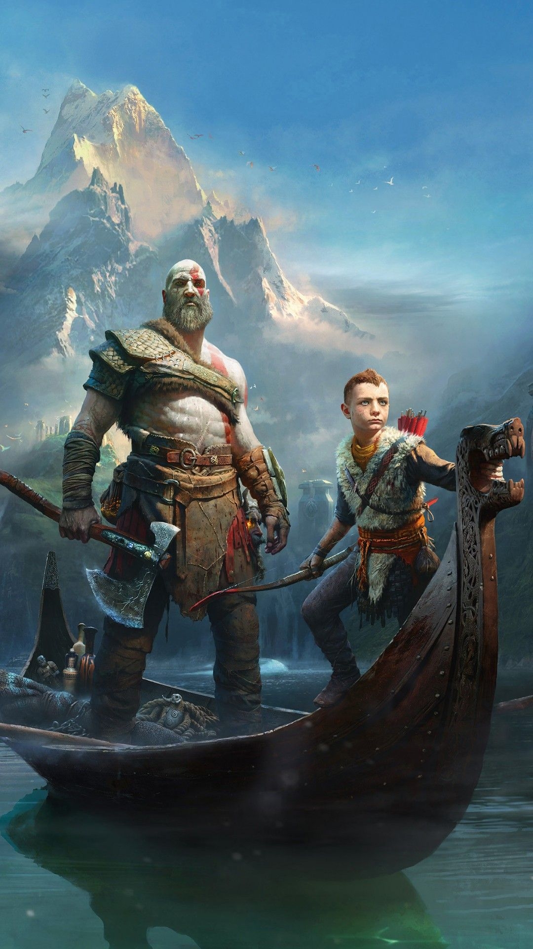 1080x1920 God of War Kratos and Atreus Wallpaper, Phone