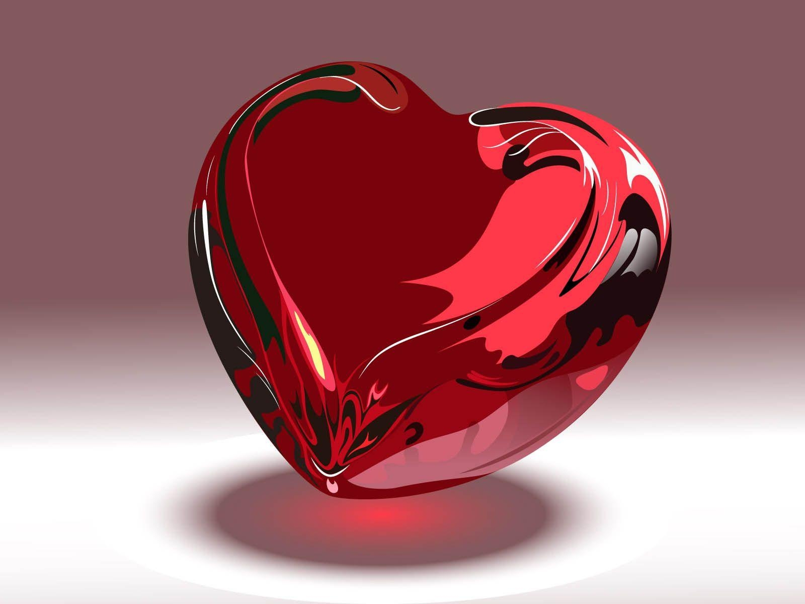 1600x1200 Crystal Red Hearts, Desktop