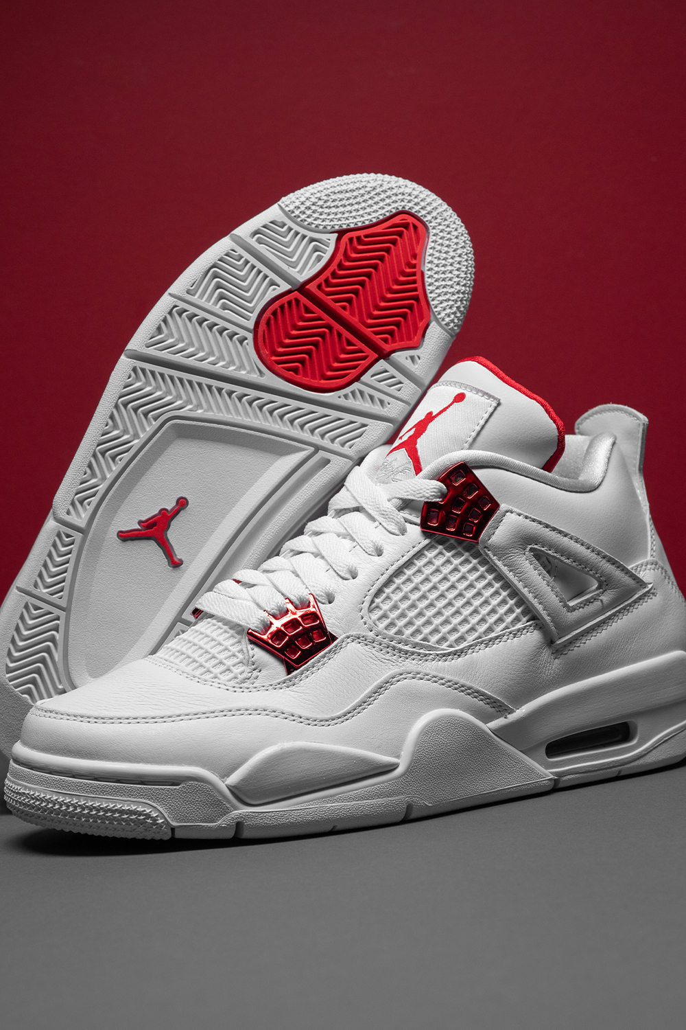 1000x1500 Air Jordan 4 Retro Metallic Pack Red 112. Air jordans, Jordan 4 metallic red, Jordan 4, Phone