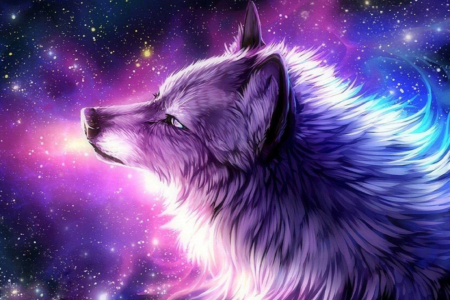 1440x960 Dogs: Love Art Four Pre Animals Digital Draw Wolf Paint Creative, Desktop