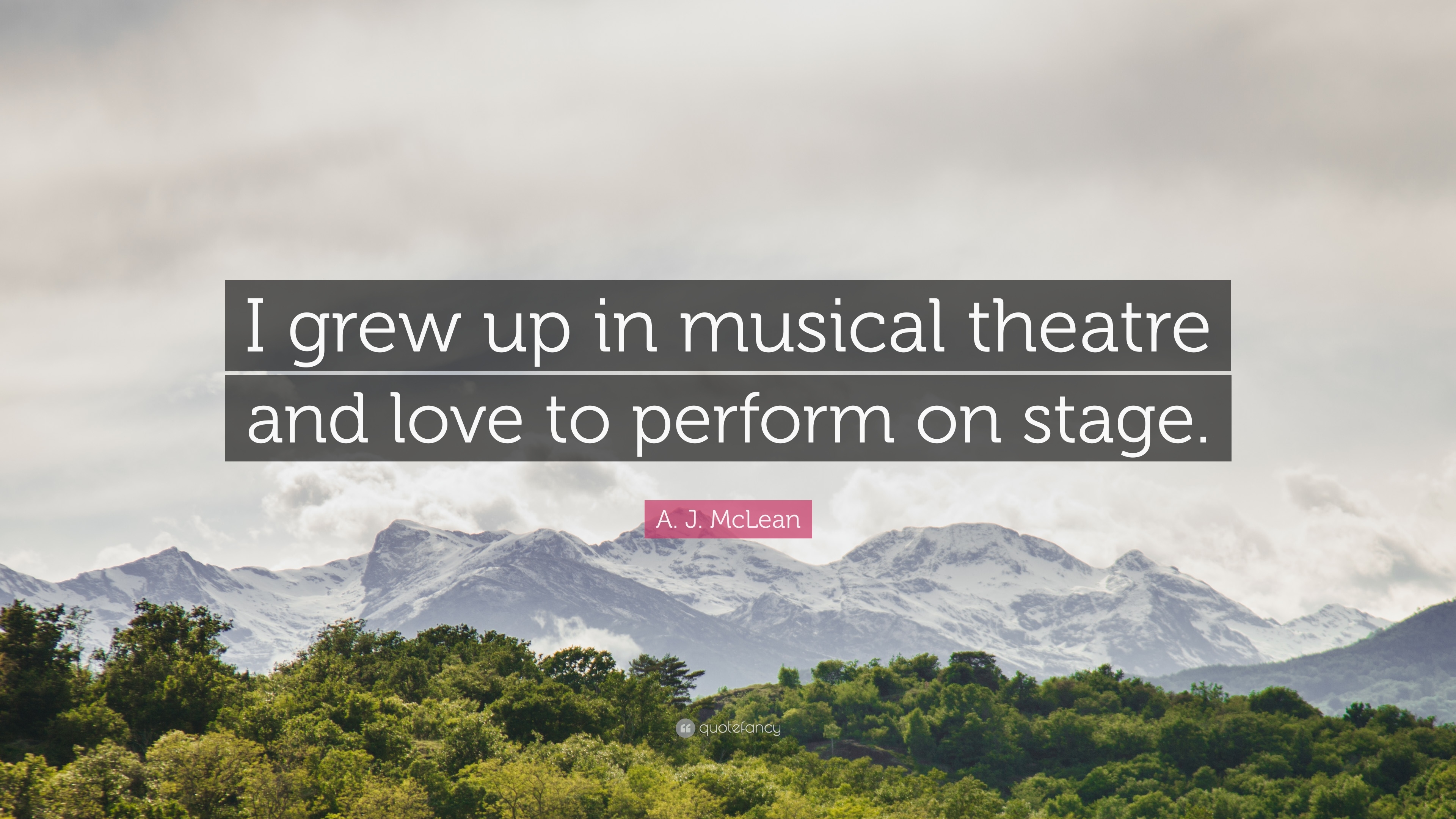 3840x2160 A. J. McLean Quote: “I grew up in musical theatre and love to, Desktop