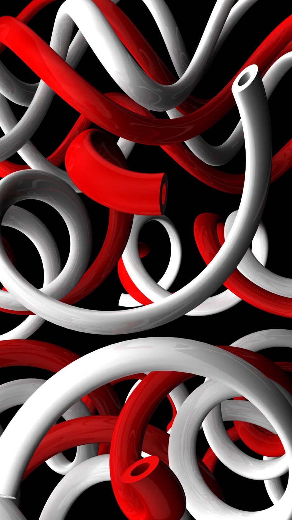 940x1670 Download Wallpaper  Plexus, Shape, Twisted, Curved, Red, White Iphone 8 7 6s 6 For Parallax HD Background, Phone