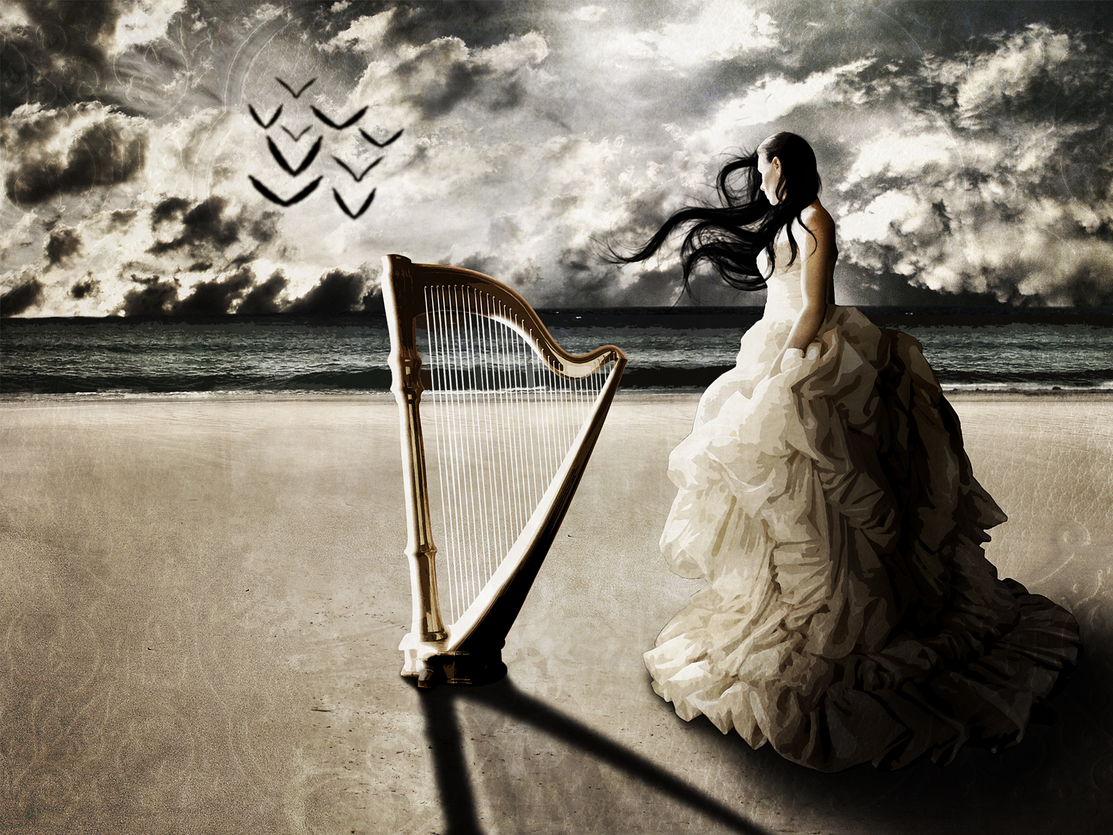 1600x1200 Harp Wallpaper, High Definition, High Quality, Widescreen, Desktop