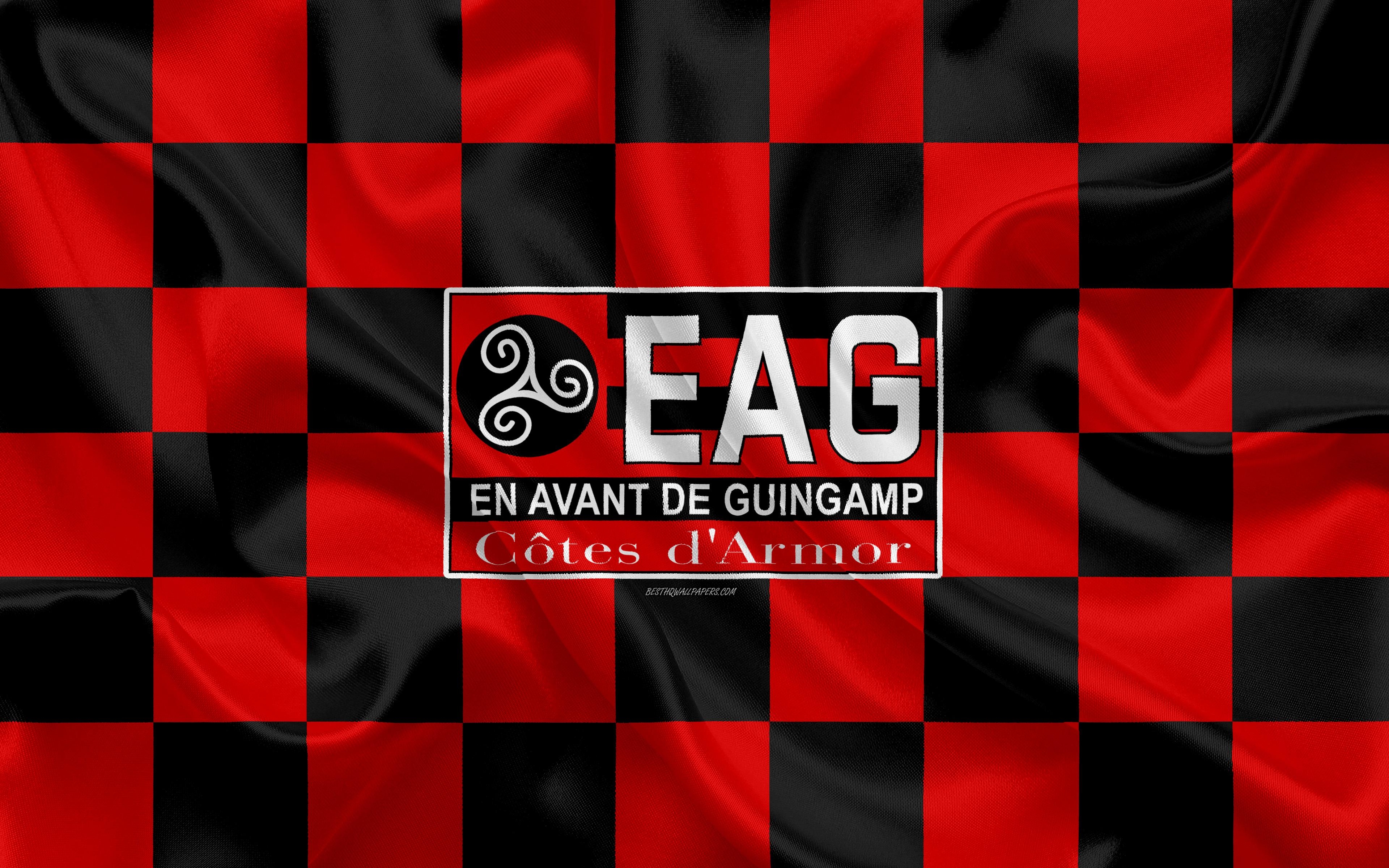 3840x2400 Download wallpaper En Avant de Guingamp, 4k, logo, creative art, Desktop