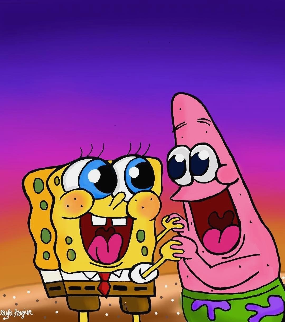 1080x1220 My Spongebob And Patrick Digital Drawing Â Print Cards, Phone