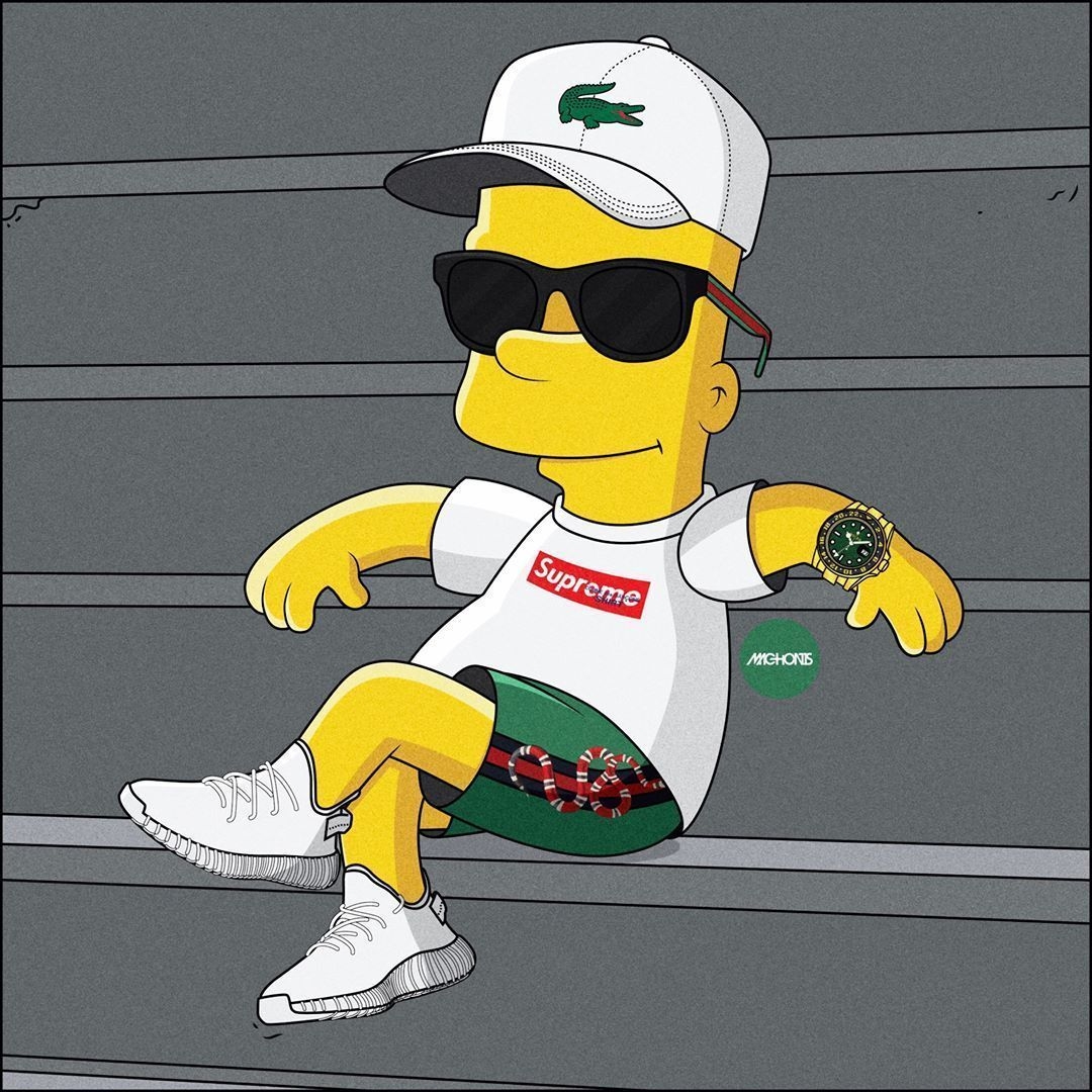 1080x1080 Gangster Simpsons Wallpaper Simpson Lacoste Hat, Phone