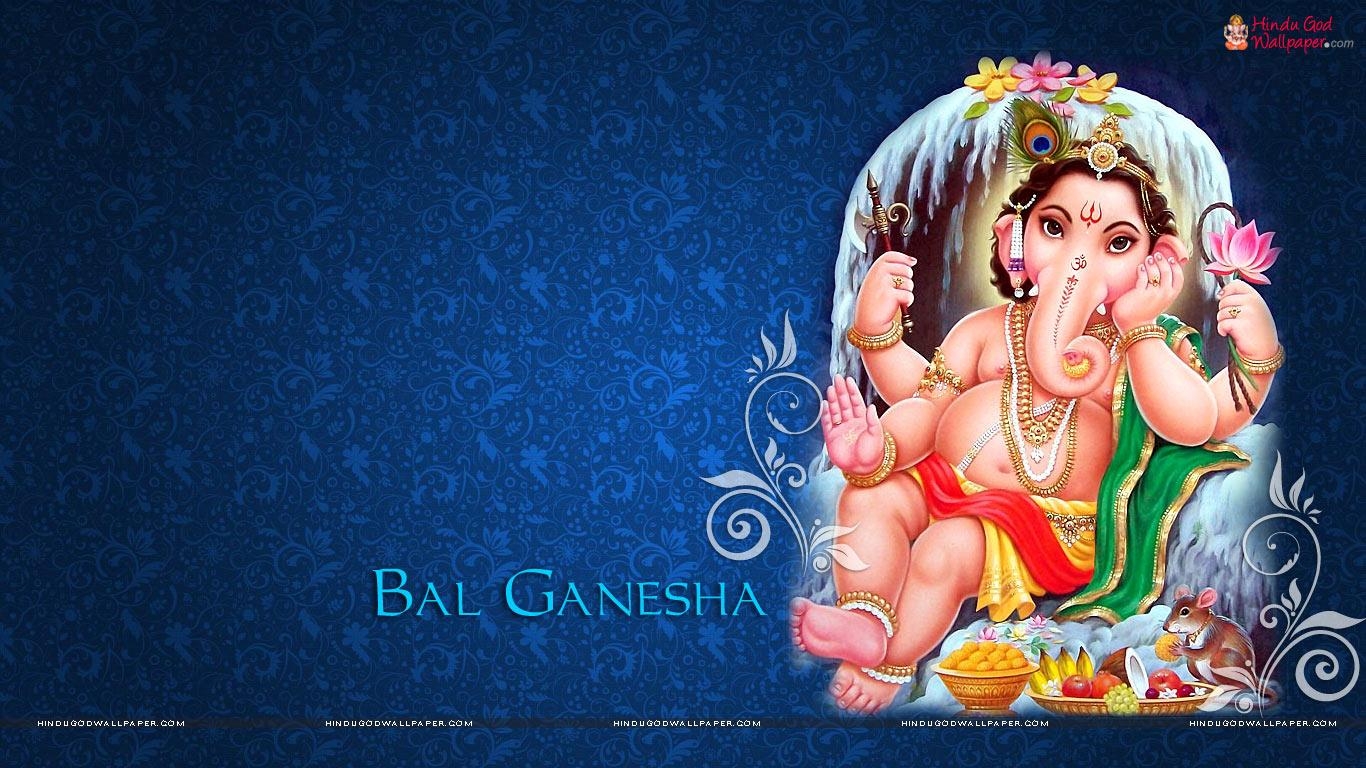 1370x770 Bal Ganesha HD Wallpaper Free Download, Desktop