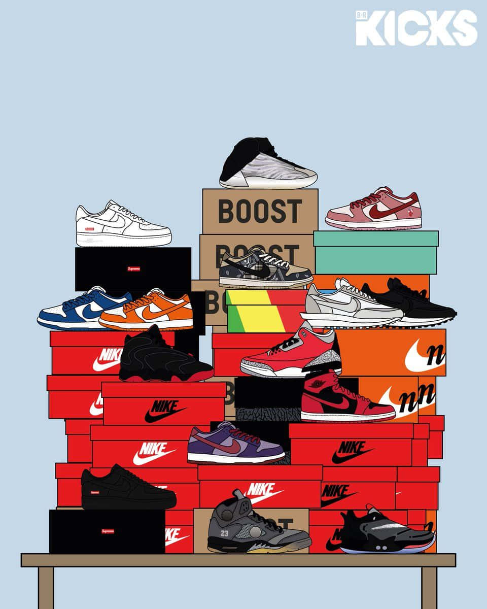 960x1200 Download Sneakerhead Pile Wallpaper, Phone