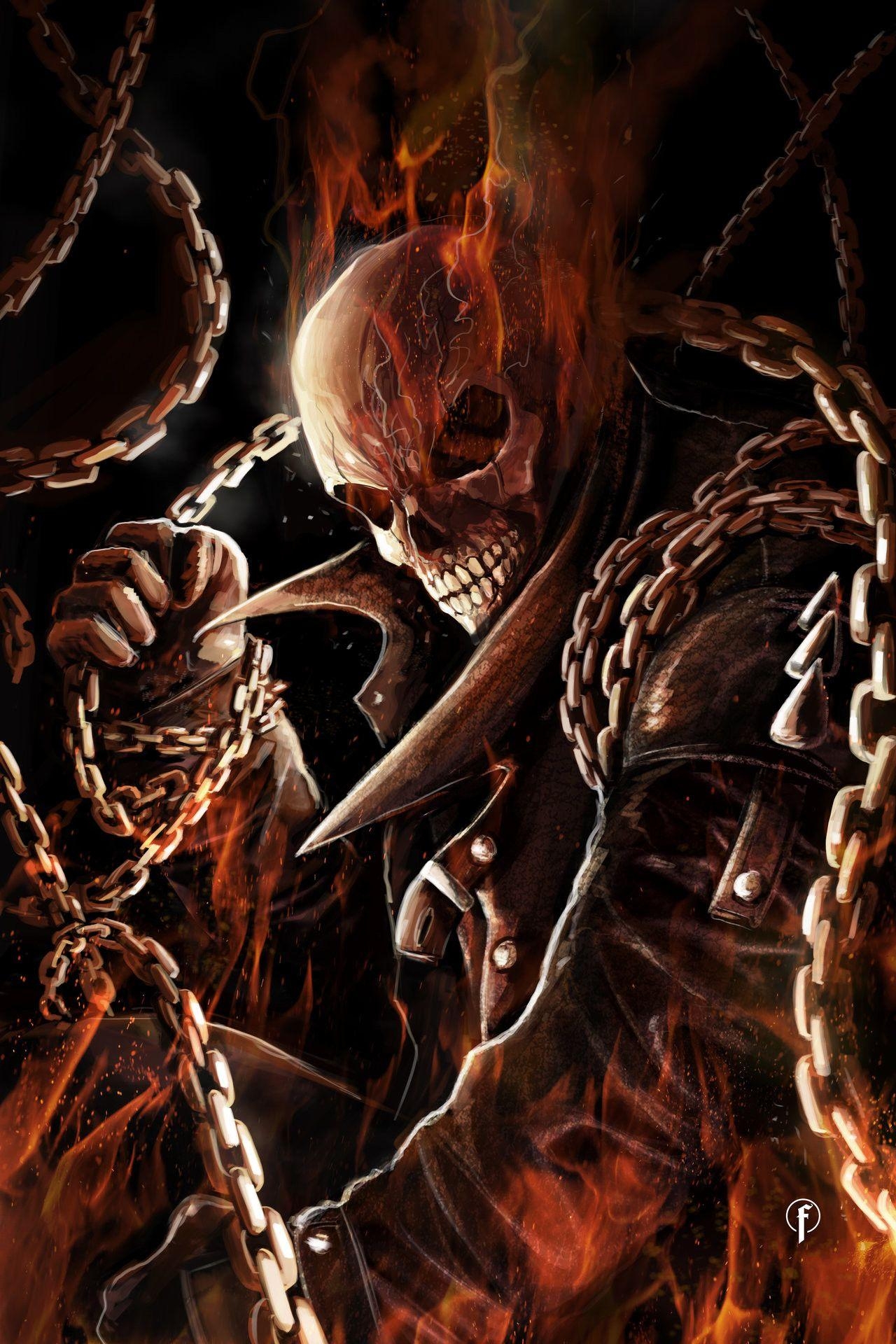 1280x1920 Ghost Rider Wallpaper, Phone