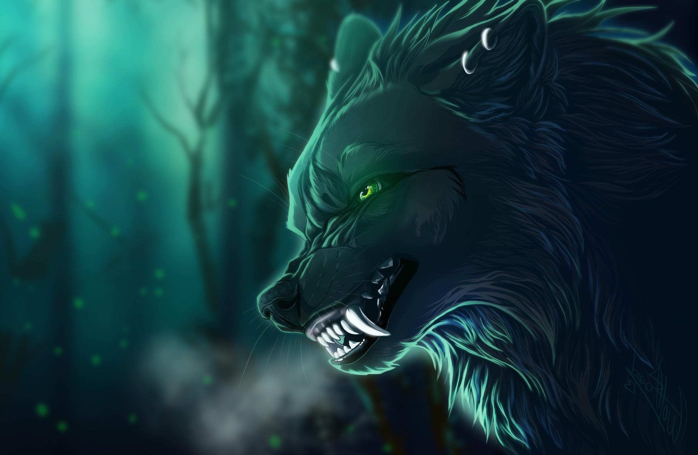 2300x1500  fantasy art wolf wallpaper and background, Desktop