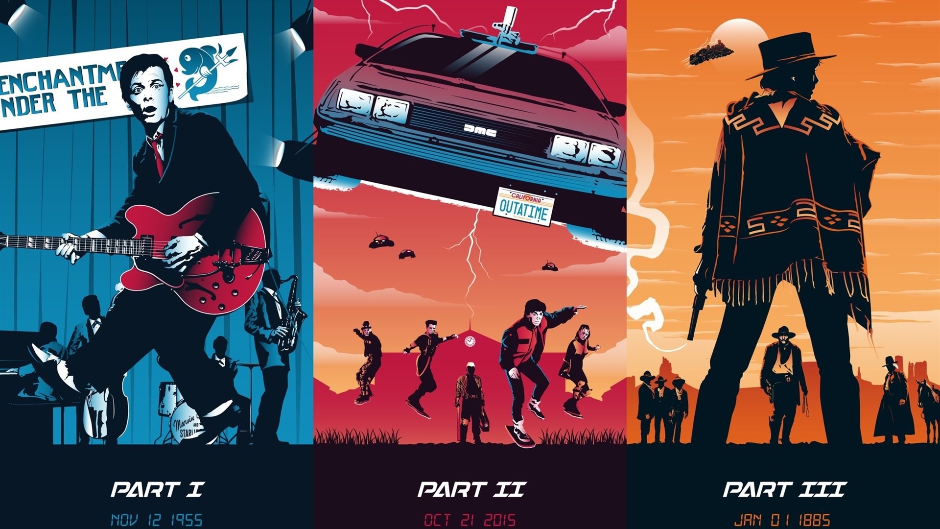 1920x1080 Wallpaper Back to the Future, trilogy, art picture 1920x1200 HD Picture, Image, Desktop