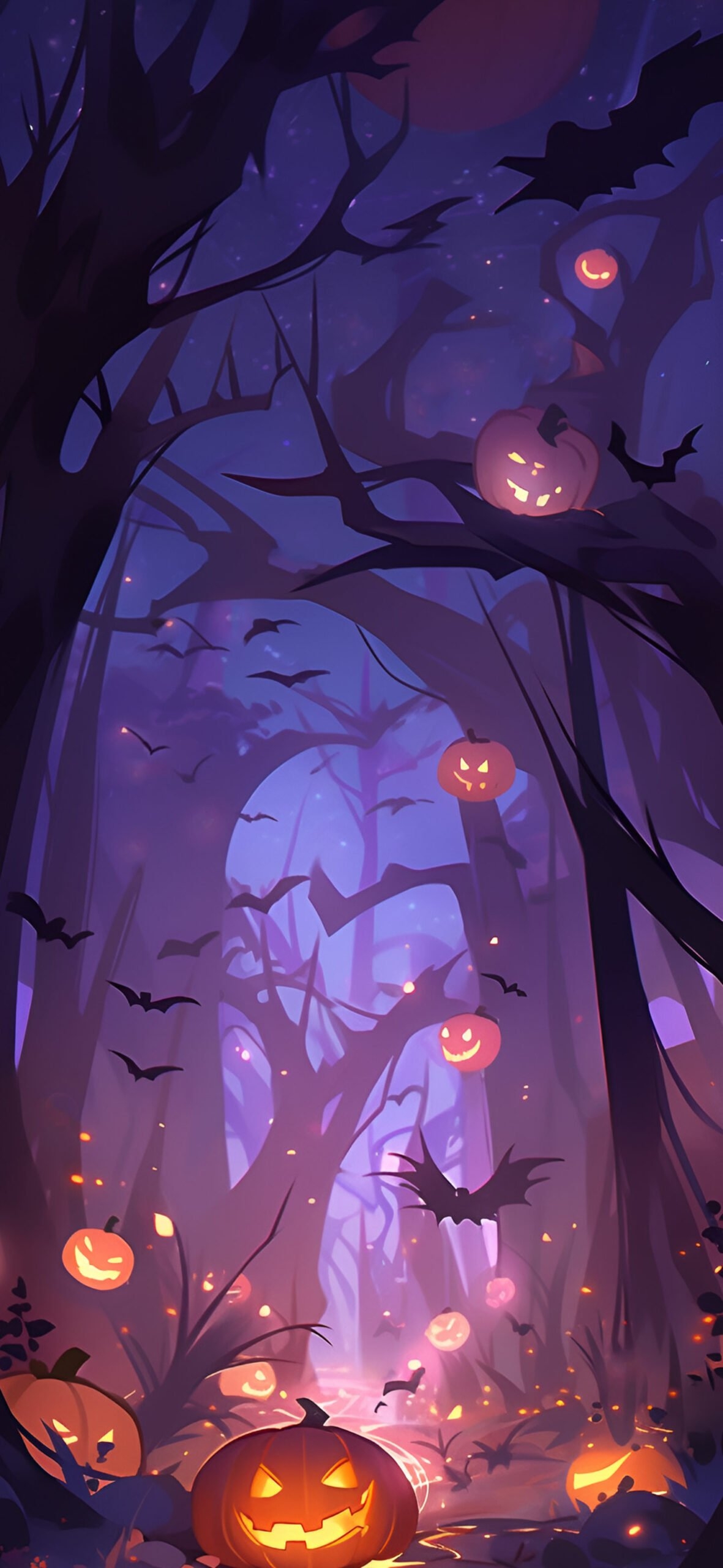 1190x2560 Halloween Forest Spooky Wallpaper Scary Wallpaper, Phone