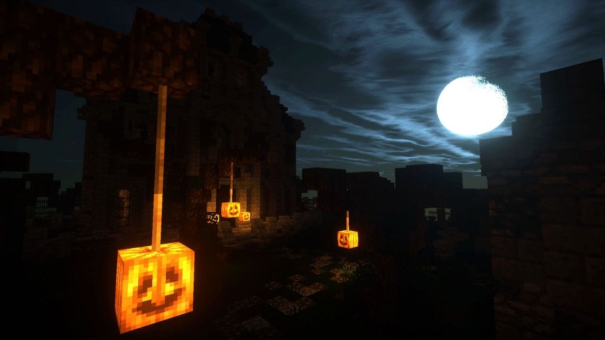 1250x700 Minecraft Halloween Wallpaper, Desktop