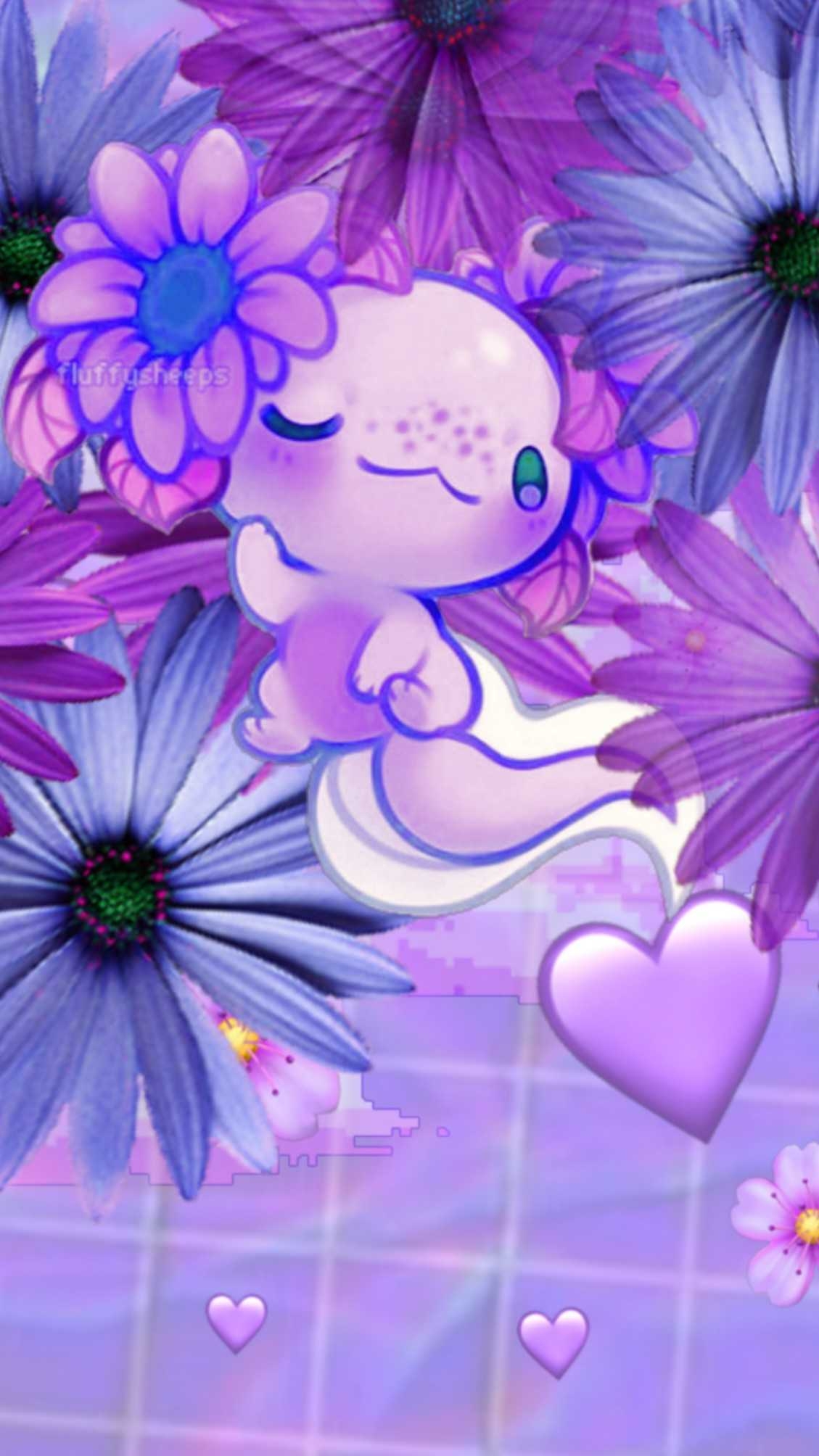 1130x2010 Kawaii Axolotl Wallpaper, Phone