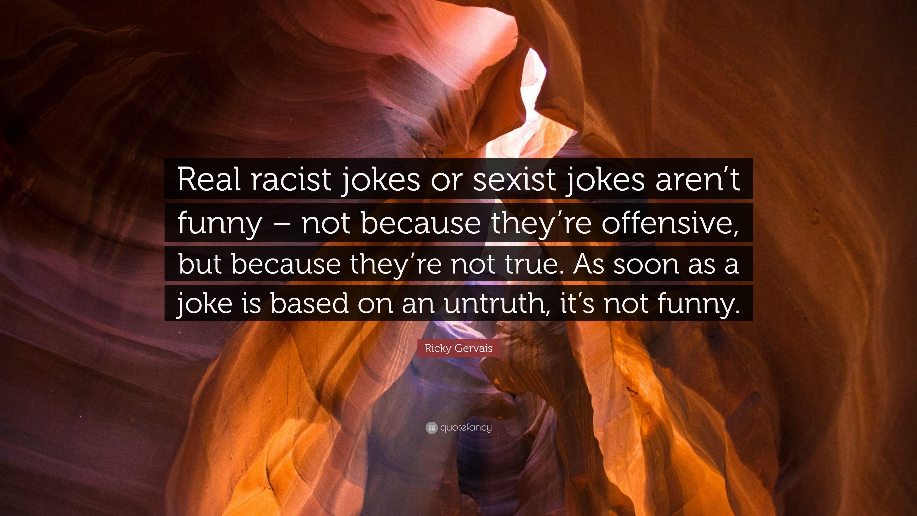 3840x2160 Ricky Gervais Quote: “Real racist jokes or sexist jokes aren't funny, Desktop