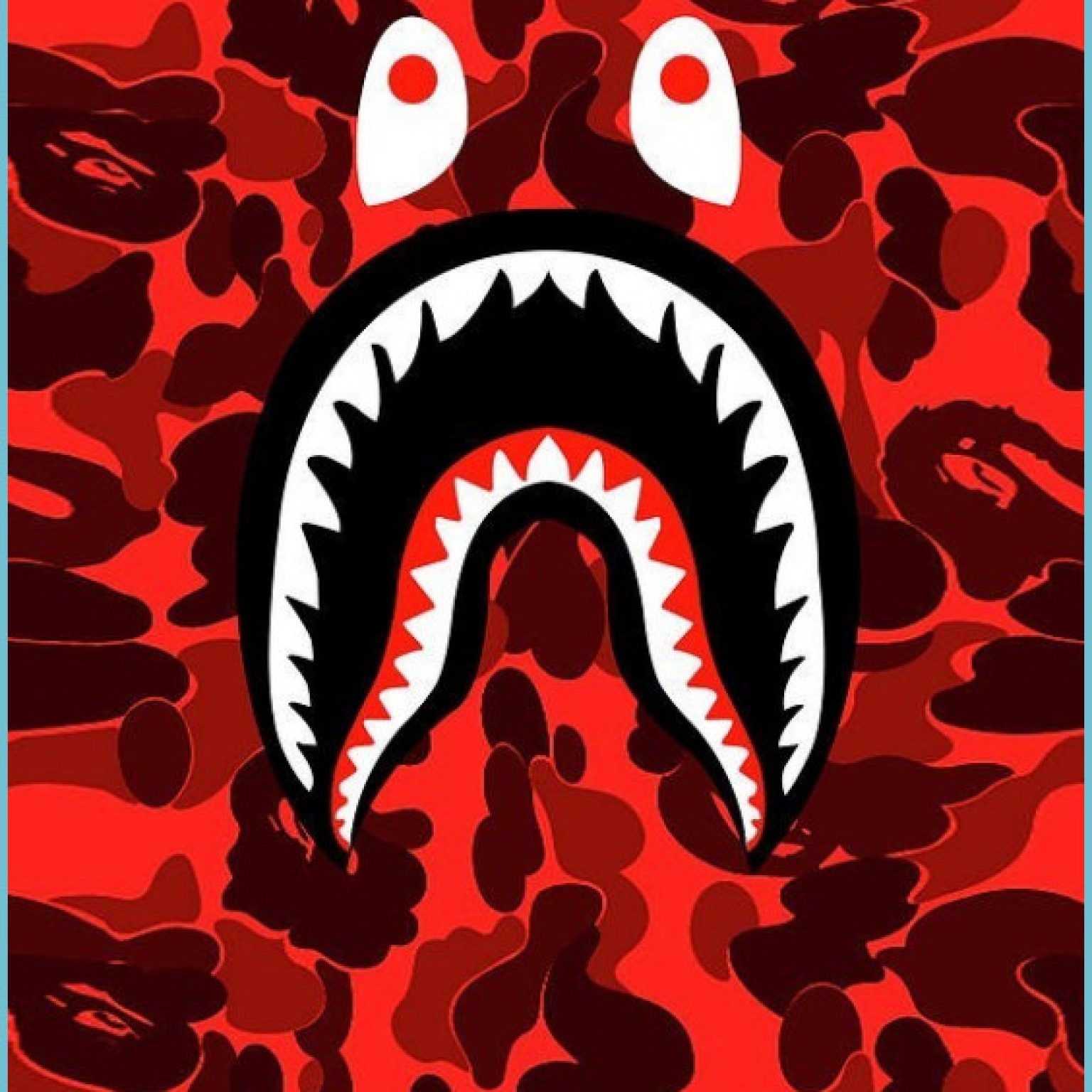 1540x1540 Bape Shark Wallpaper Free HD Wallpaper Wallpaper Red, Phone