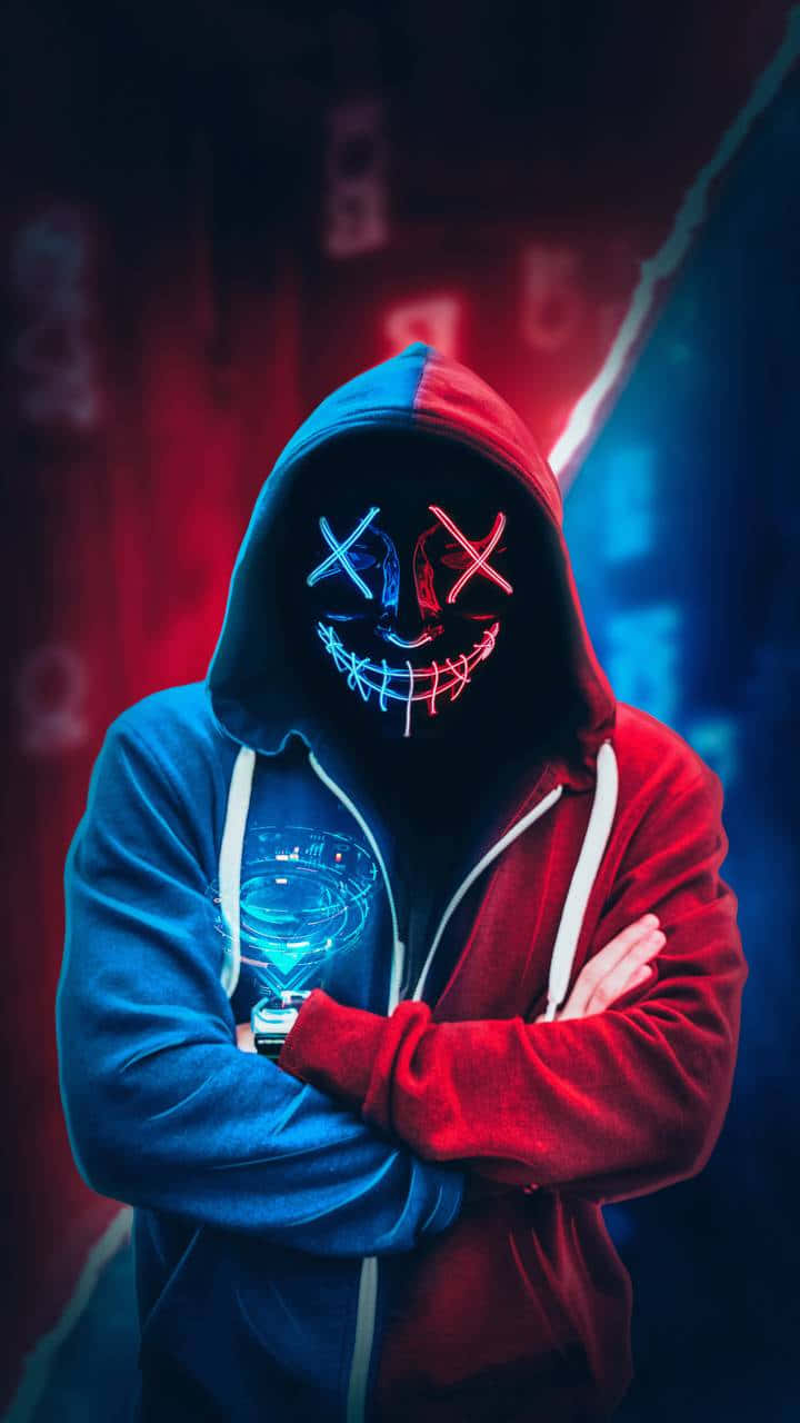 720x1280 Neon Mask Wallpaper, Phone