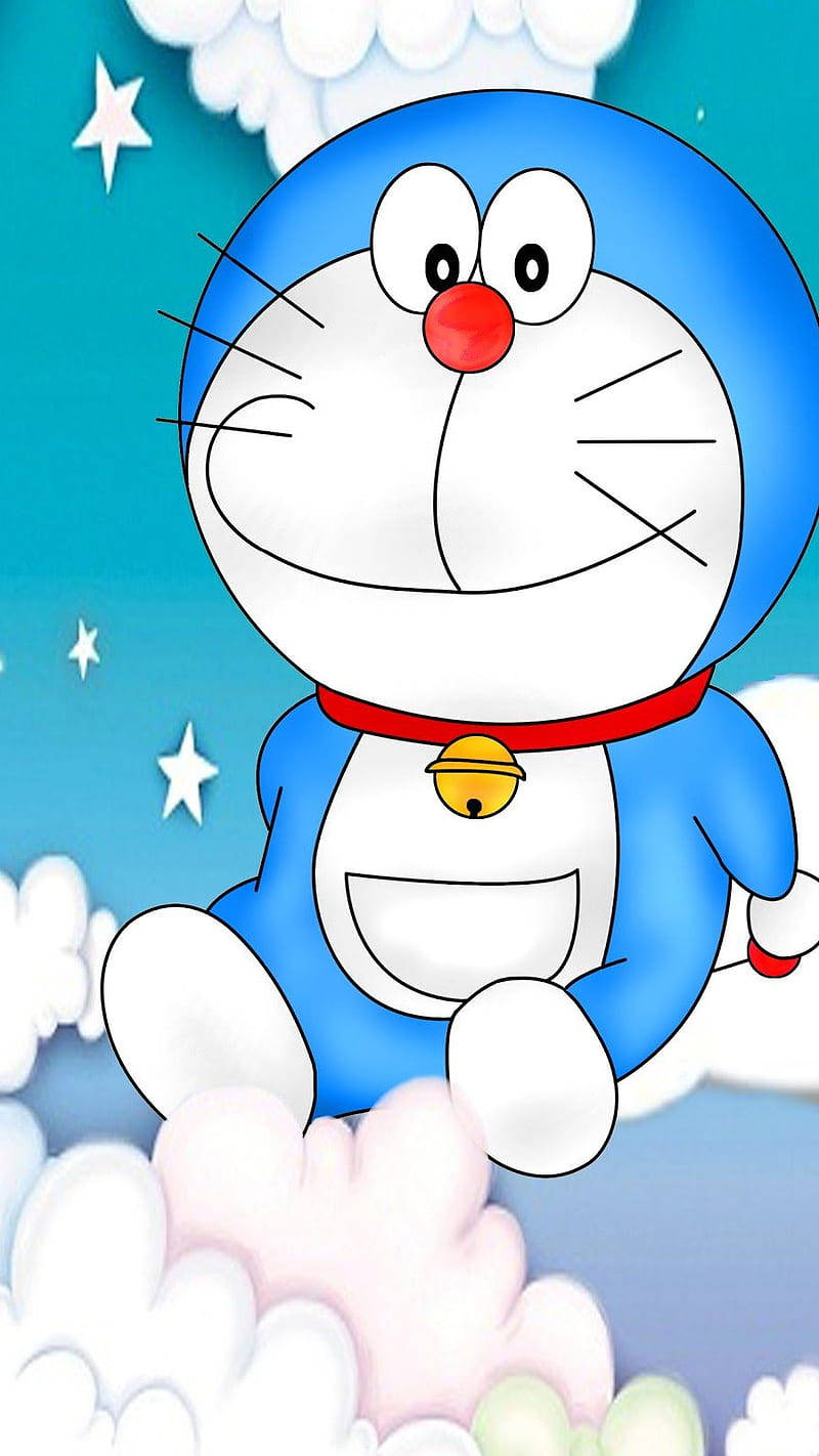 800x1430 Download Doraemon On Clouds Cartoon IPhone Wallpaper, Phone