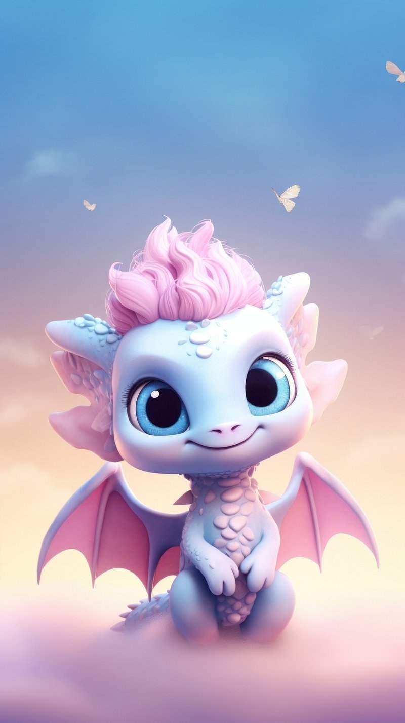 800x1430 Cute Dragon Image. Free Photo, PNG, Phone