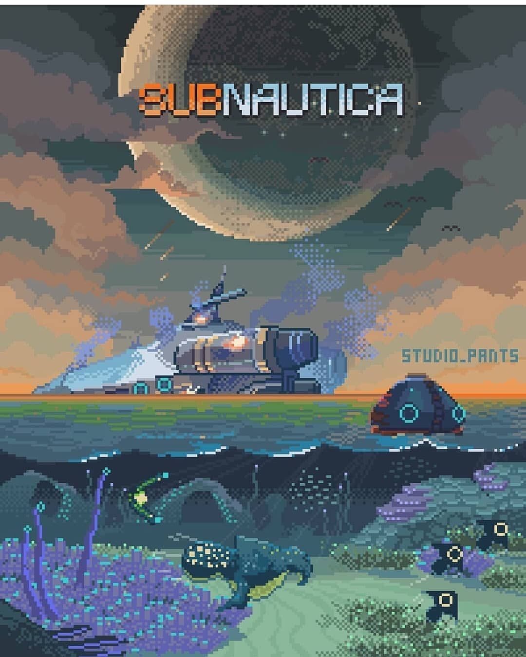 1080x1350 Likes, 1 Comments Fanpage on Instagram: “#subnautica #subnauticagame #subna. Pixel art, Pixel art background, Art background, Phone