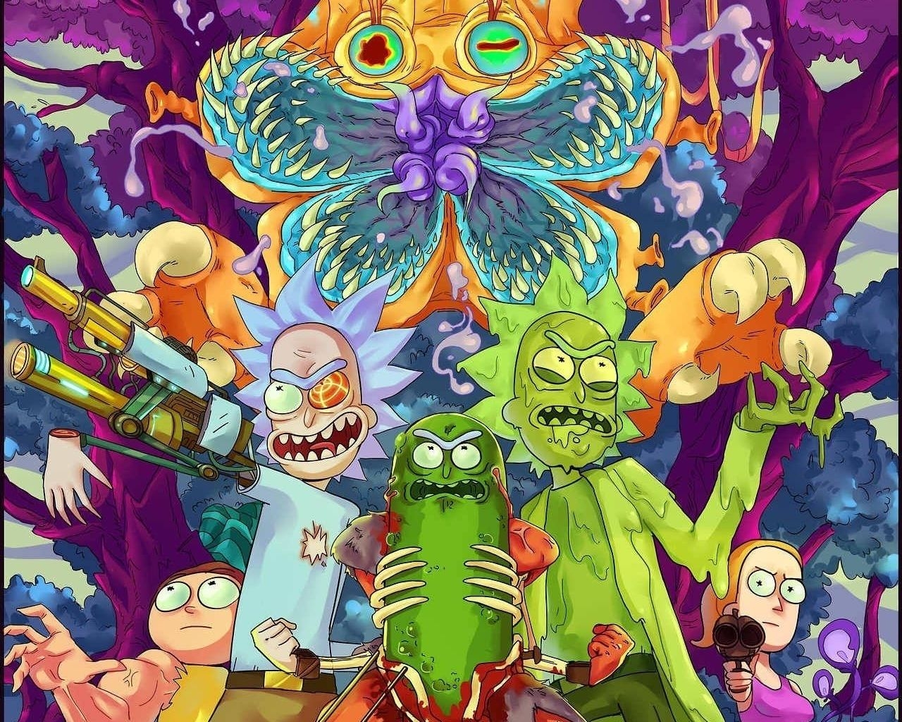 1280x1030 Free download Rick and Morty Trippy Wallpaper Top Rick and Morty, Desktop