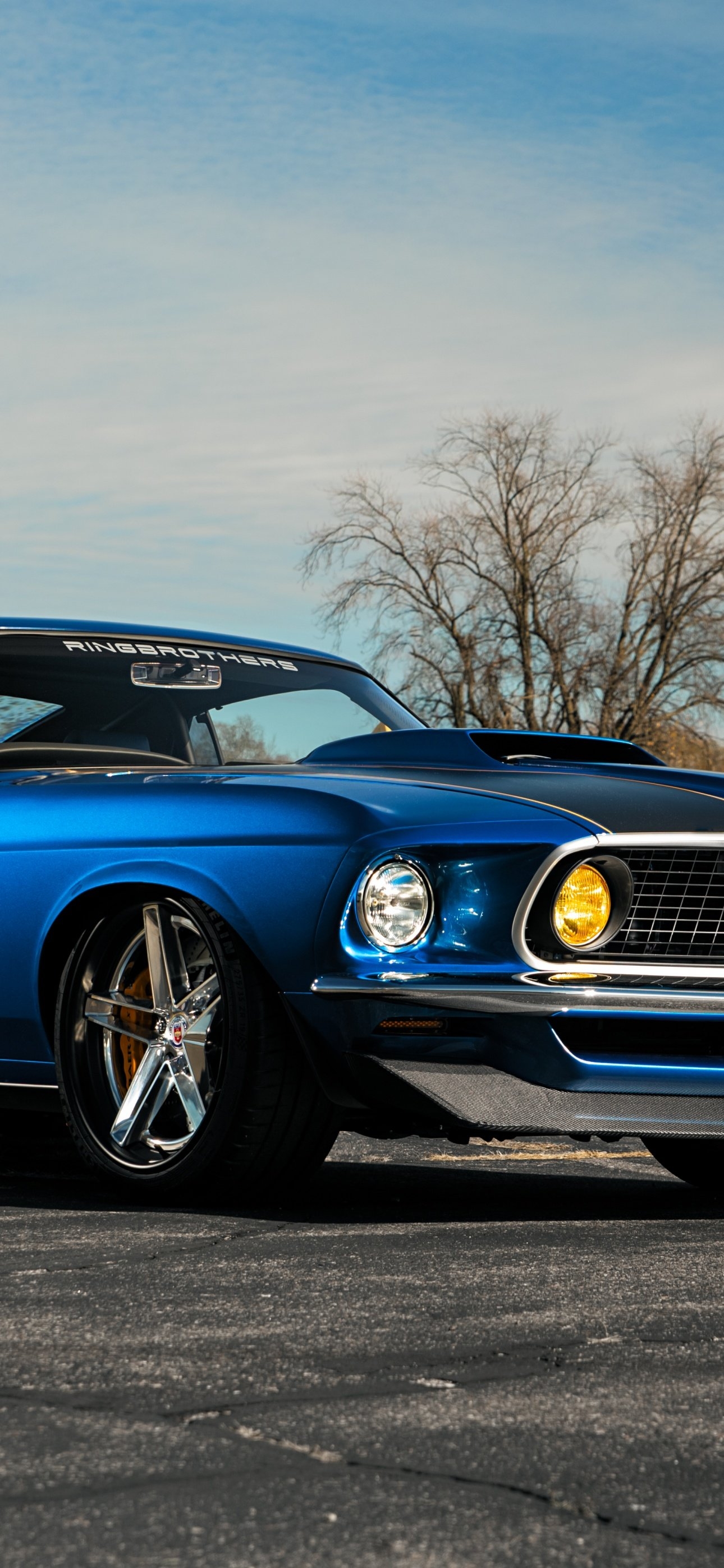 1290x2800 Ringbrothers 1969 Ford Mustang Mach 1 Wallpaper 4K, Muscle cars, 5K, Phone