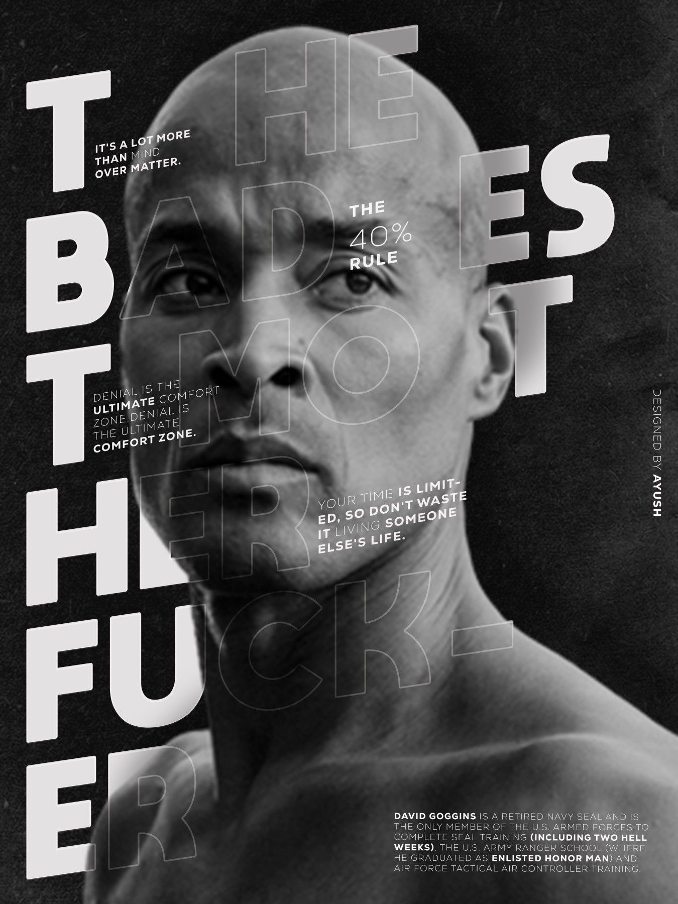 1350x1800 David Goggins typography poster. David goggins, Quotes by famous people, Motivational quotes, Phone