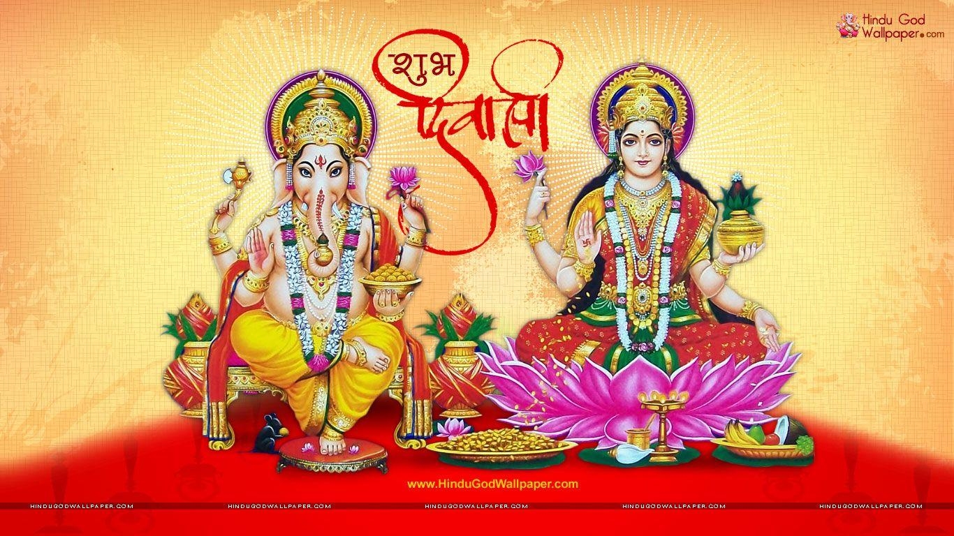 1370x770 Free download Laxmi Ganesh wallpaper for desktop with HD, Desktop