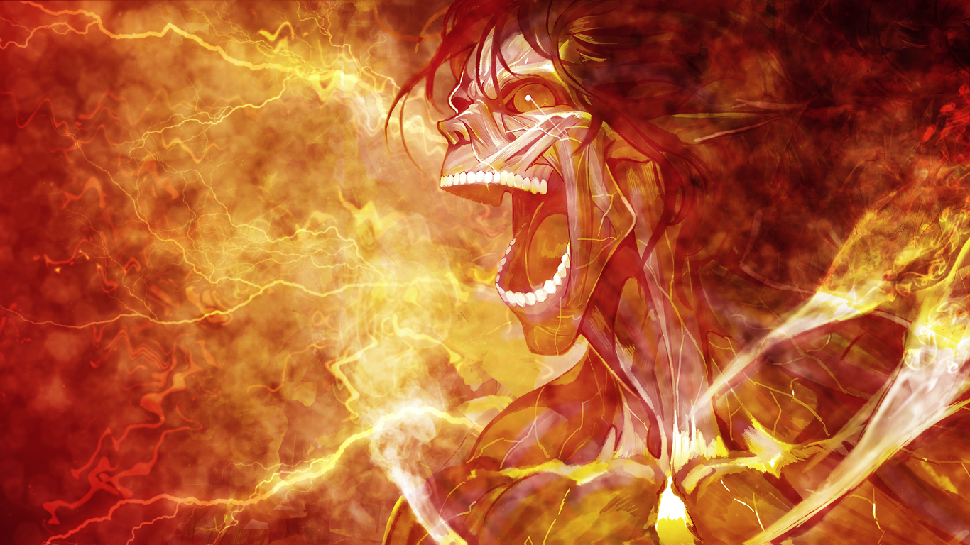 1370x770 Attack On Titan Wallpaper Eren Titan Form By Umi No Mizu. Daily Anime Art, Desktop