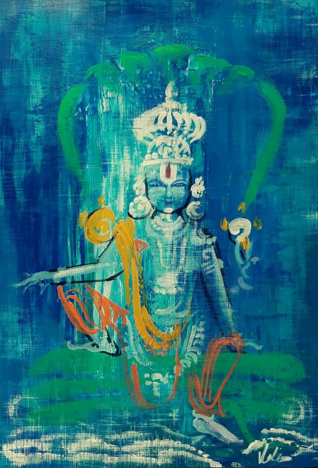 1040x1530 Govinda. Krishna art, Krishna painting, Ganesha art, Phone