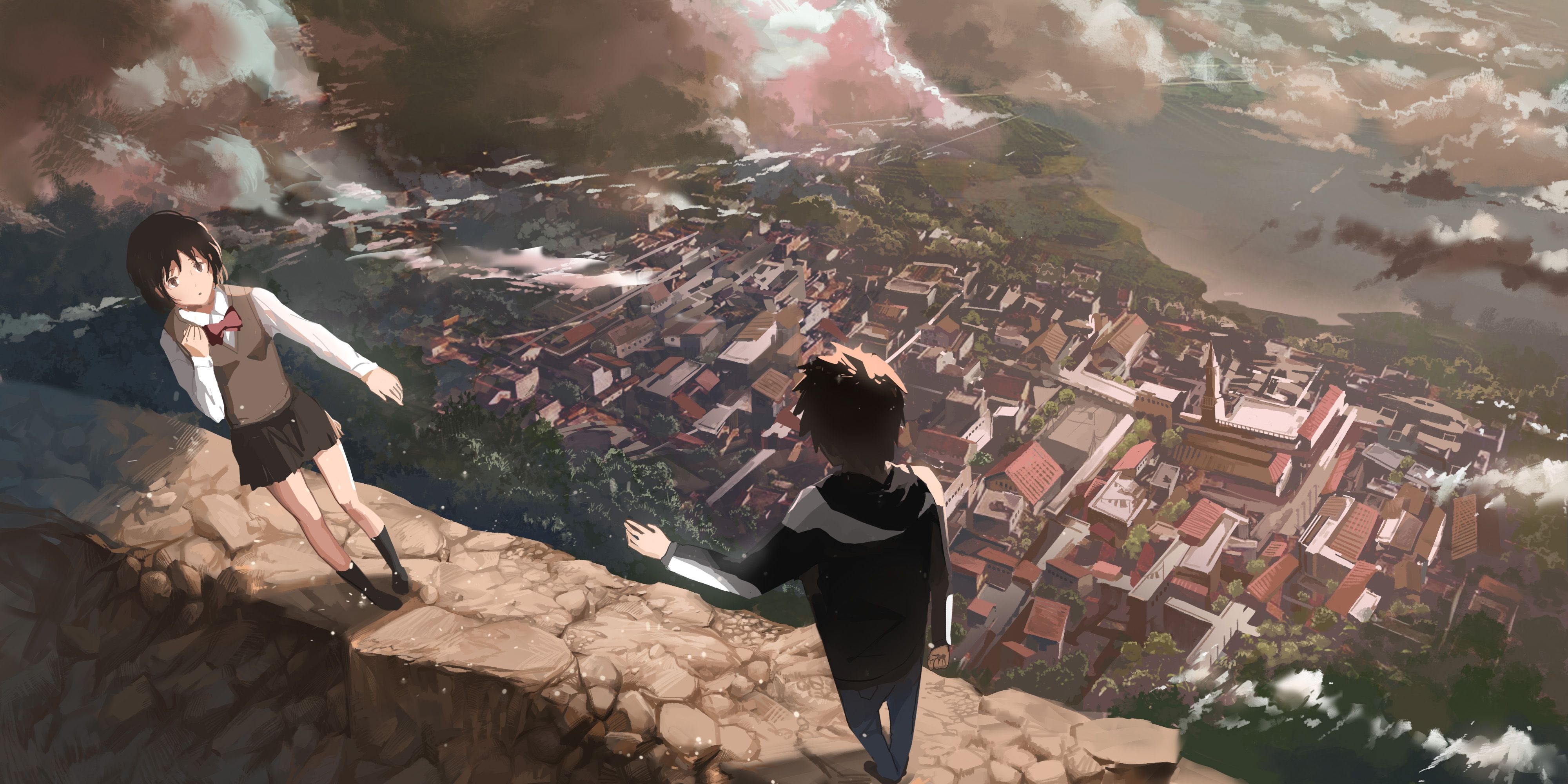 4000x2000 Wallpaper from anime Your Name. 2560x1440. Tags: Cool, Windows, Dual Screen