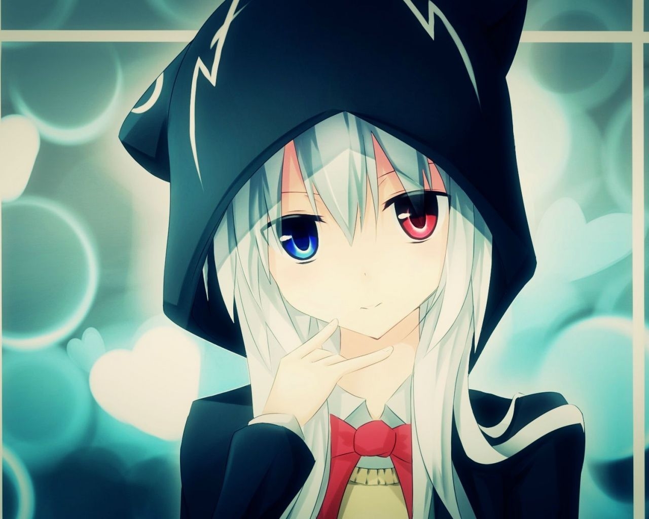 1280x1030 Desktop Wallpaper Anime Girl In Hoodie, HD Image, Picture, Background, 3 Kmbj, Desktop