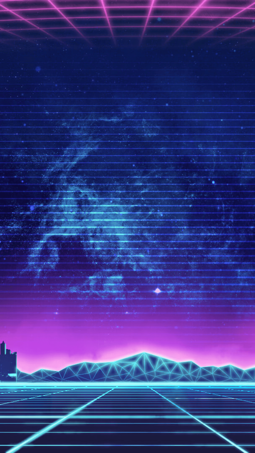 1080x1920 Download  Synthwave, Music, Retro, Neon City, Phone