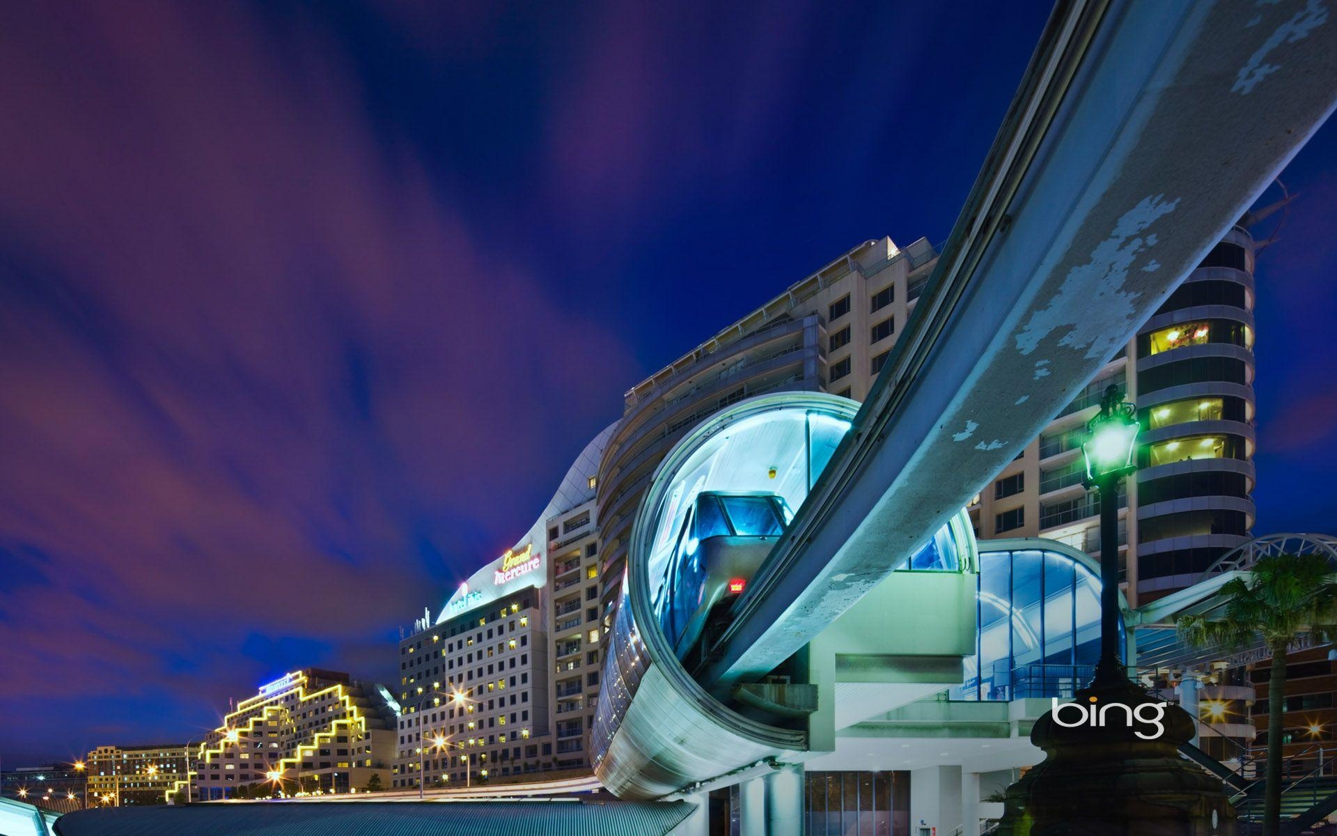 1920x1200 Monorail Darling Harbour Sydney Wallpaper, Desktop