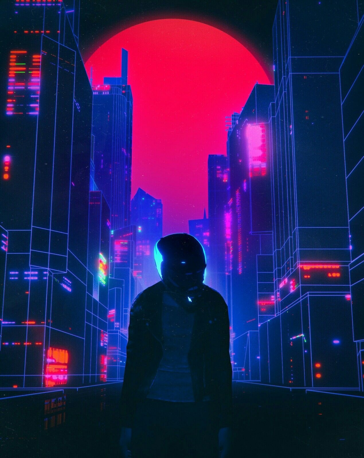 1270x1600 Aesthetic Cyberpunk Wallpaper Phone, Phone