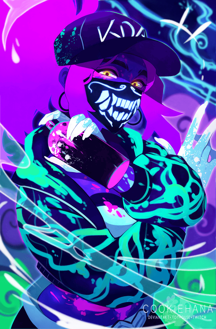 730x1110 Fanart:: KDA Akali, Phone