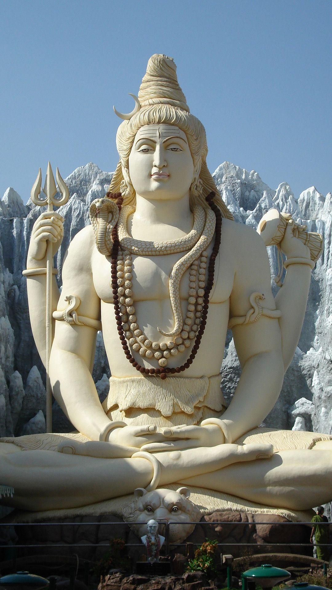 1080x1920 Lord Shiva Mahadev Marble Statue Wallpaper, Phone