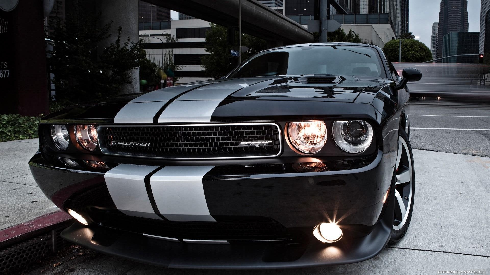 1920x1080 BLACK DODGE CHALLENGER SRT8 MUSCLE CAR HD DESKTOP WALLPAPER 19291, Desktop