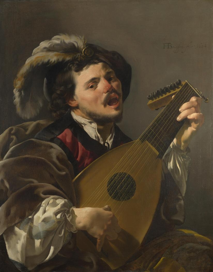 830x1050 A Man playing a Lute Hendrick ter Brugghen on USEUM, Phone