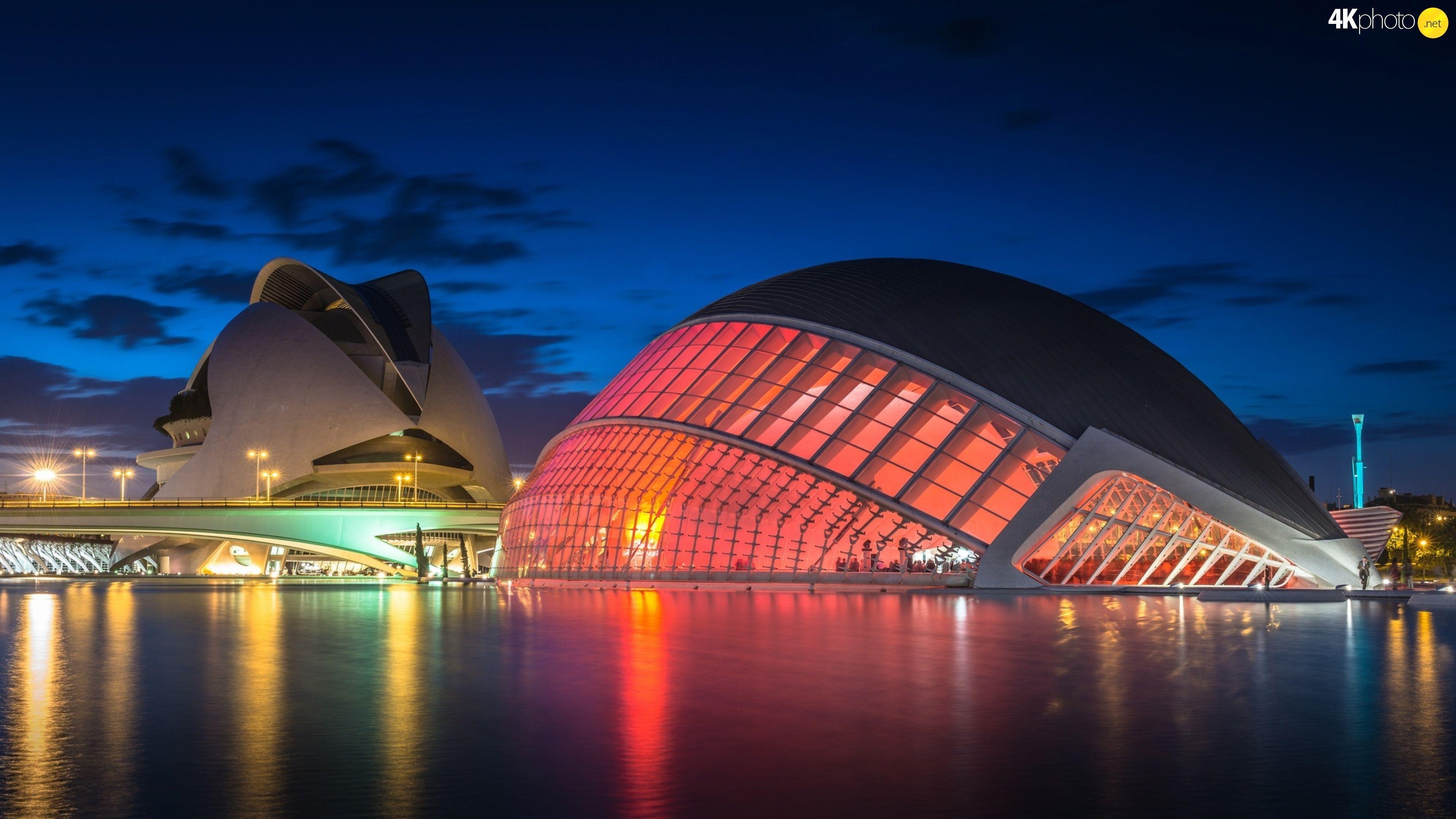 3840x2160 cinema, Opera, Valencia, planetarium jigsaw wallpaper, Desktop