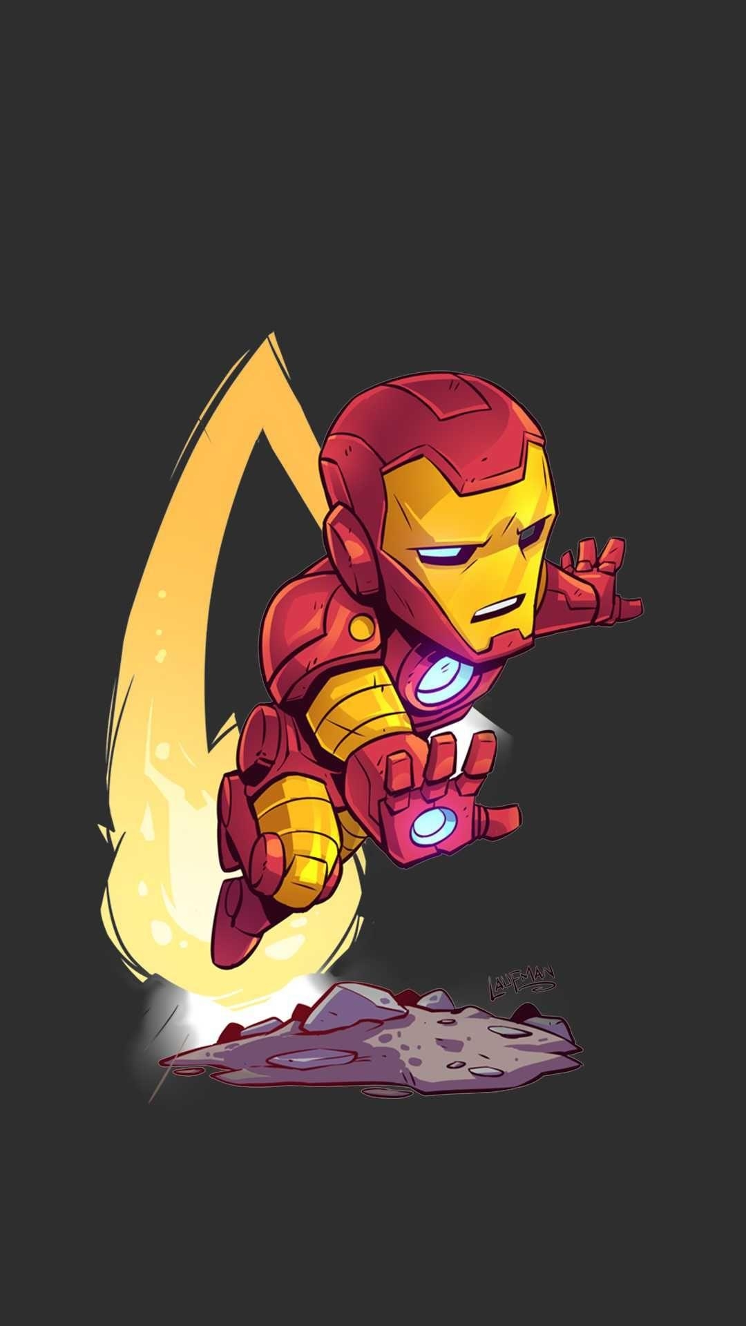 1080x1920 Iron Man Animated Art Wallpaper. Iron man cartoon, Marvel, Phone