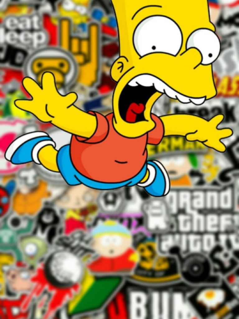 770x1030 Supreme Wallpaper Bart Simpson, Phone