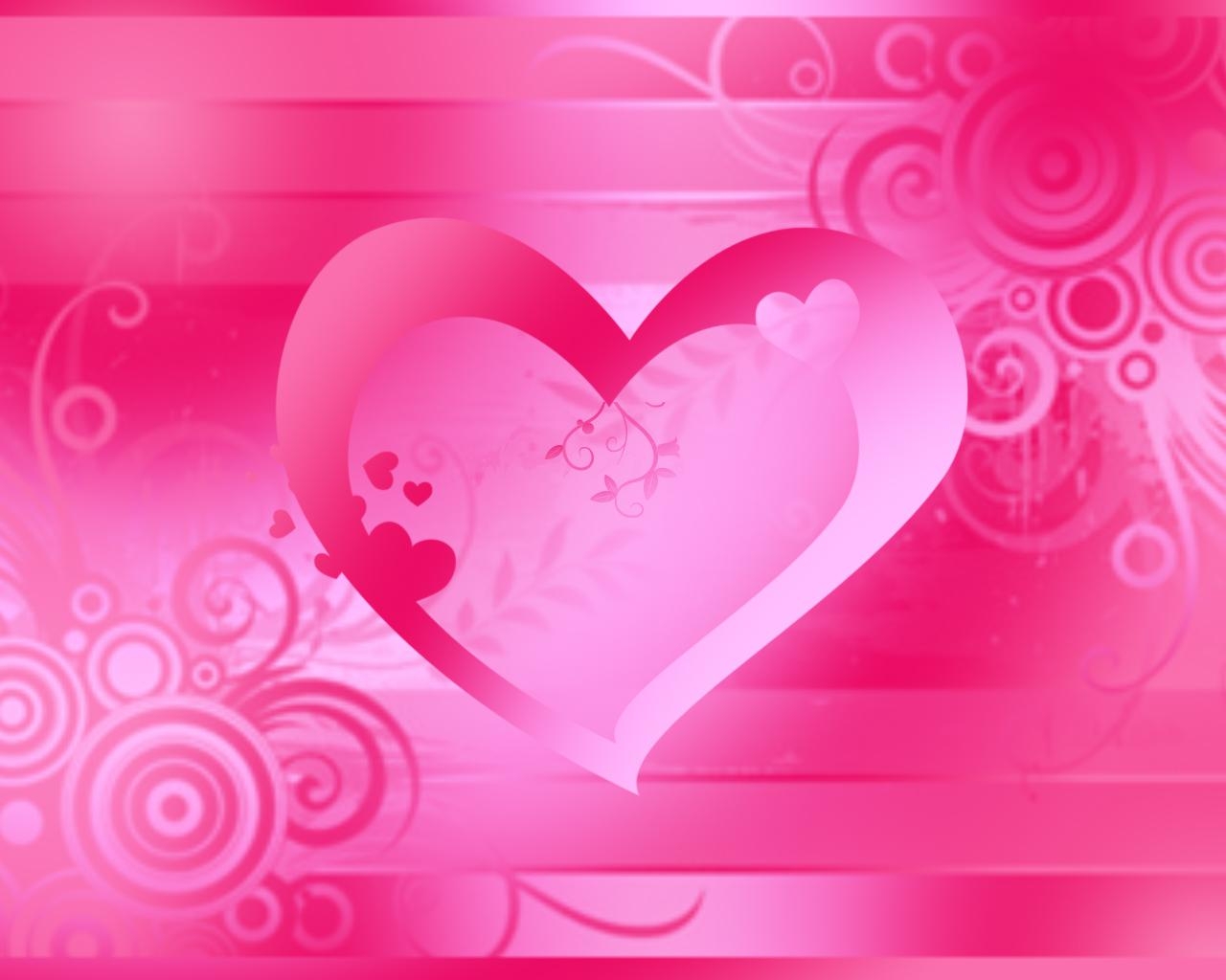 1280x1030 Cute Pink Heart Wallpaper, Desktop