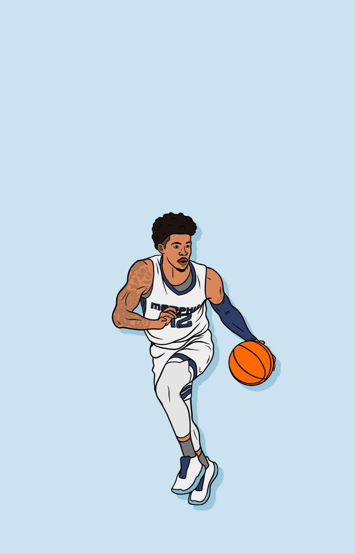 1200x1880 Download Memphis Grizzlies Ja Morant Artwork Wallpaper, Phone