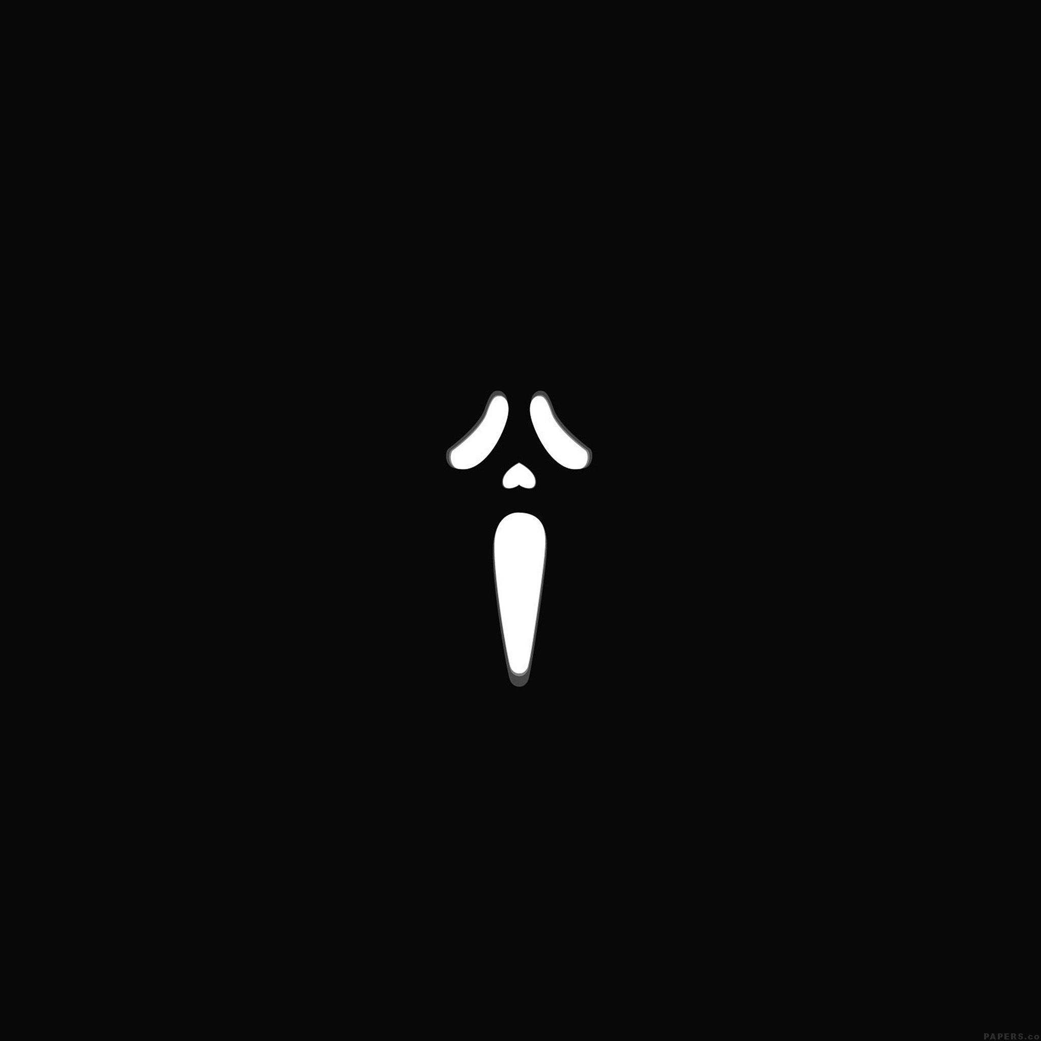 2050x2050 Scream Film Dark Illust Minimal, Phone