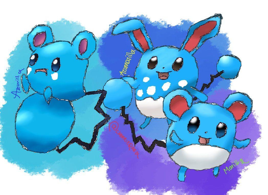 1050x770 Azurill / Marill / Azumarill Evolution Line, Desktop