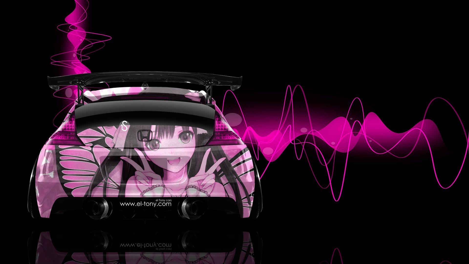 1920x1080 Honda CR Z Tuning Back Anime Aerography Car 2014, Desktop